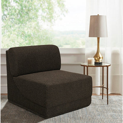 Ollie Brown Boucle Fabric Armless
