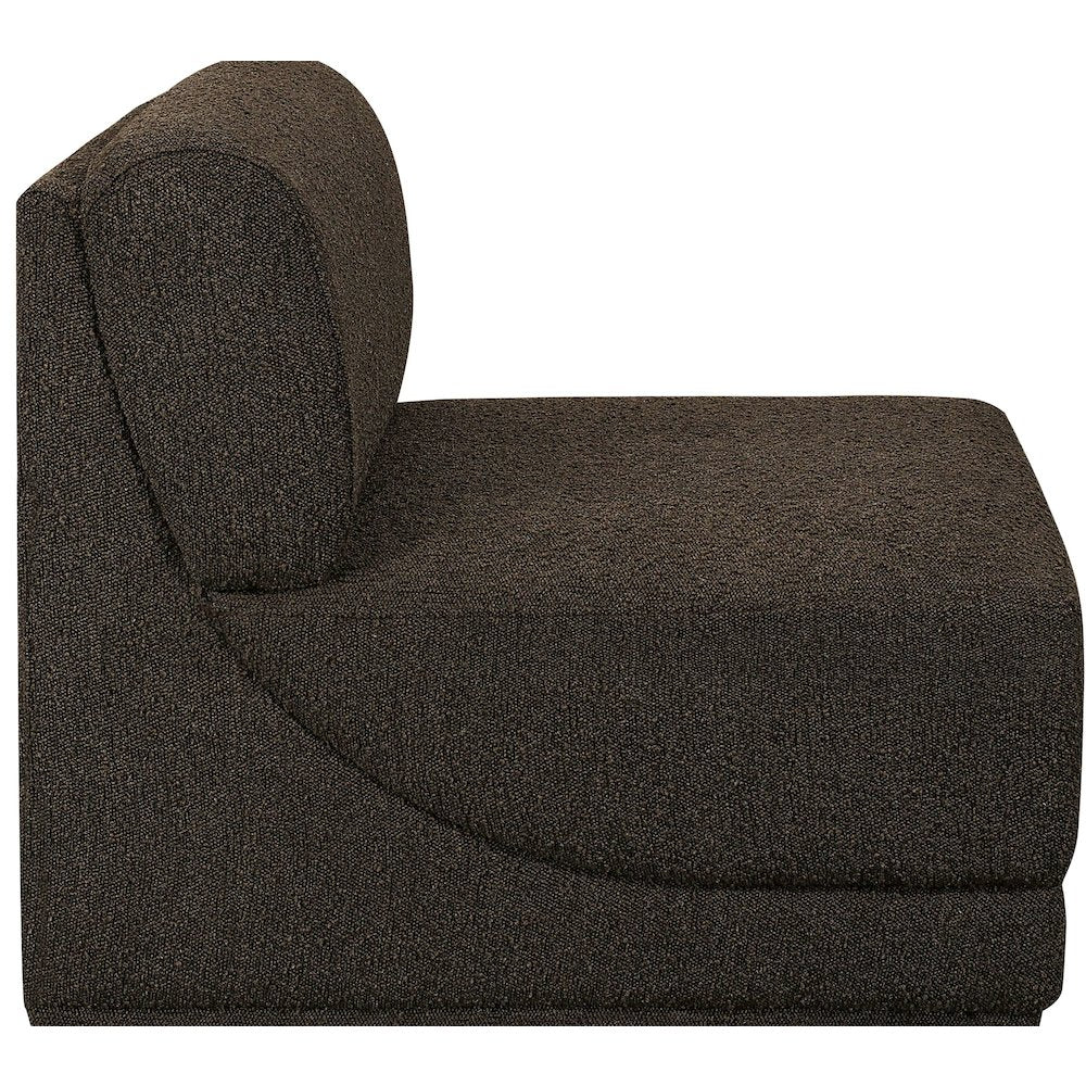 Ollie Brown Boucle Fabric Armless