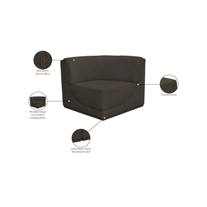 Ollie Brown Boucle Fabric Corner