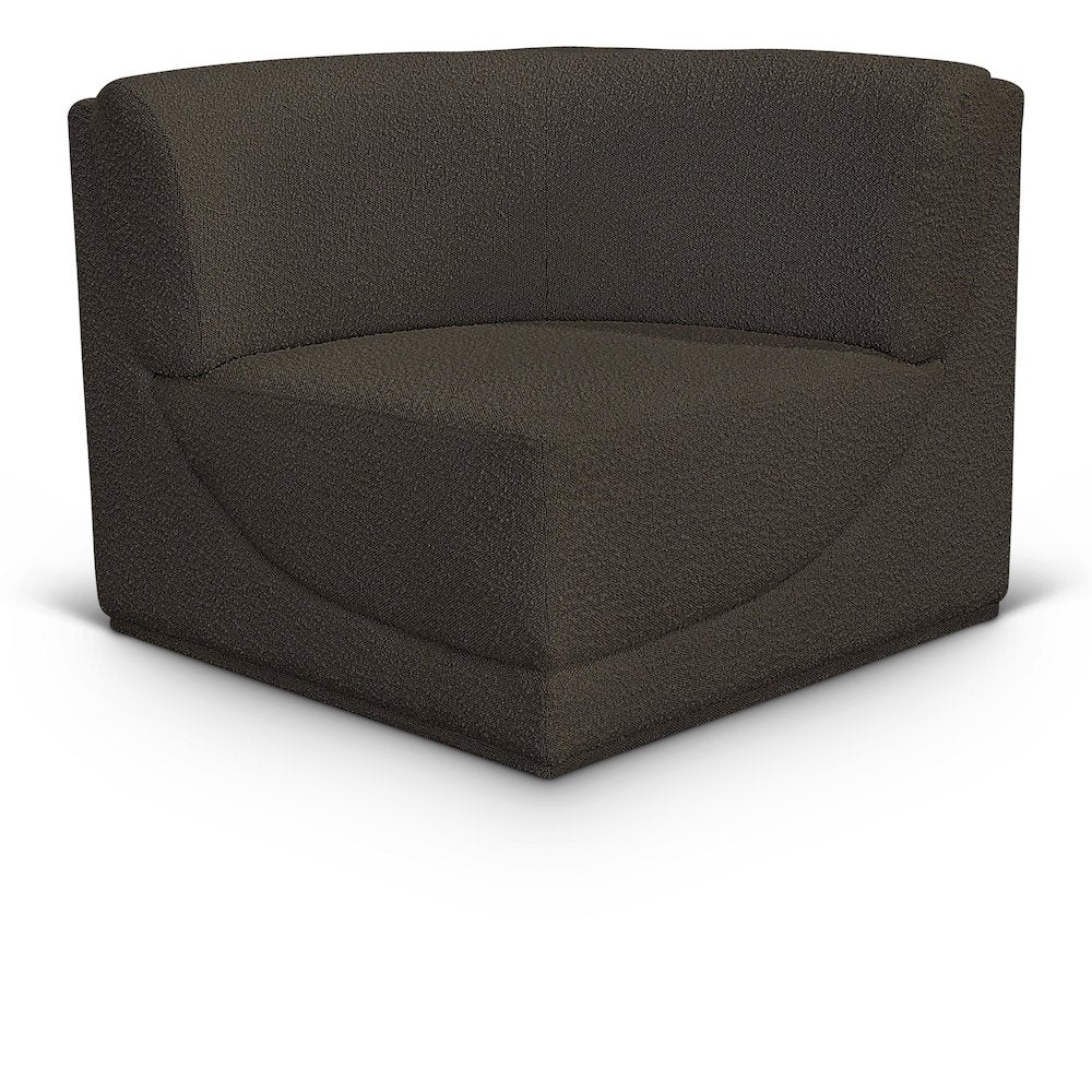 Ollie Brown Boucle Fabric Corner