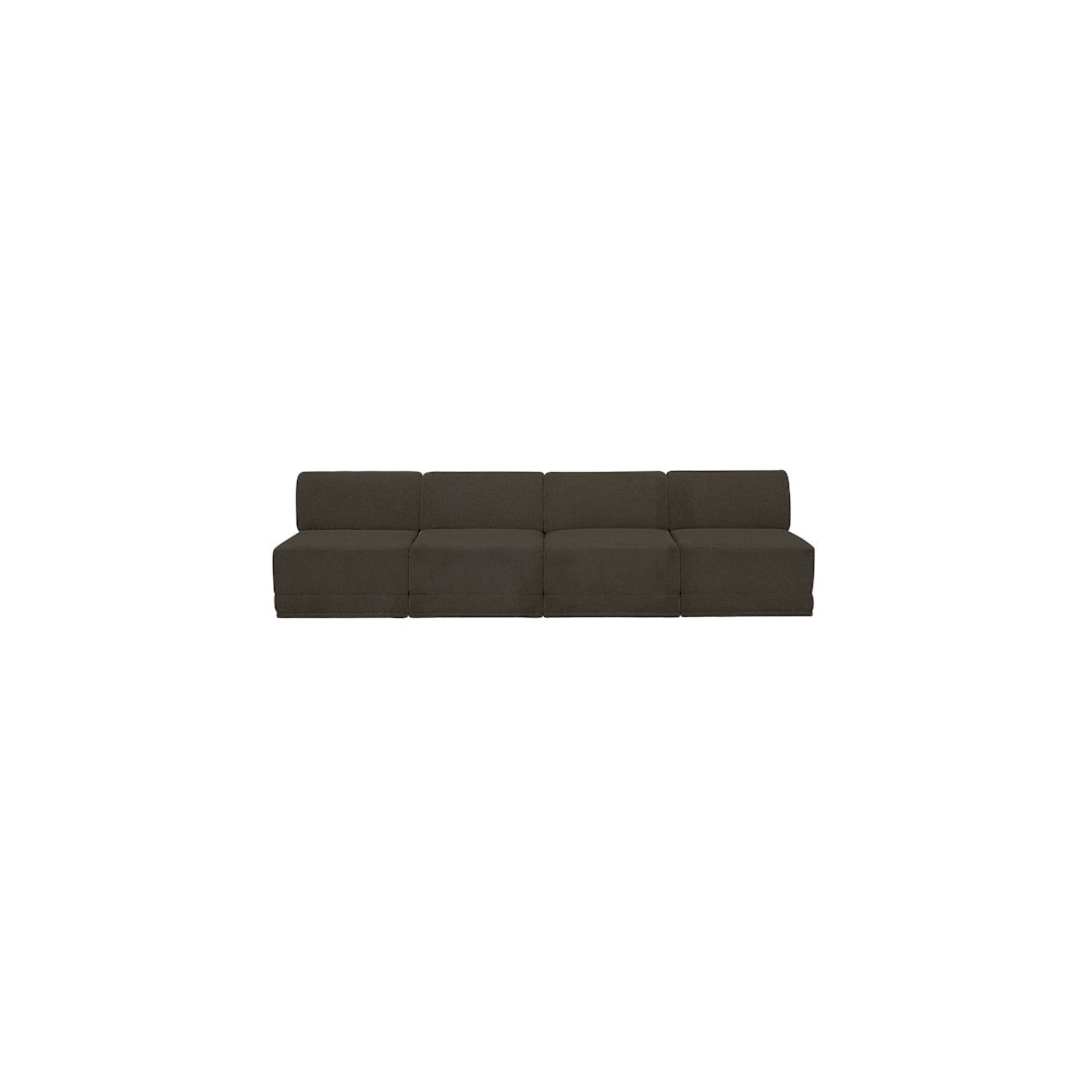 Ollie Brown Boucle Fabric Modular Sofa