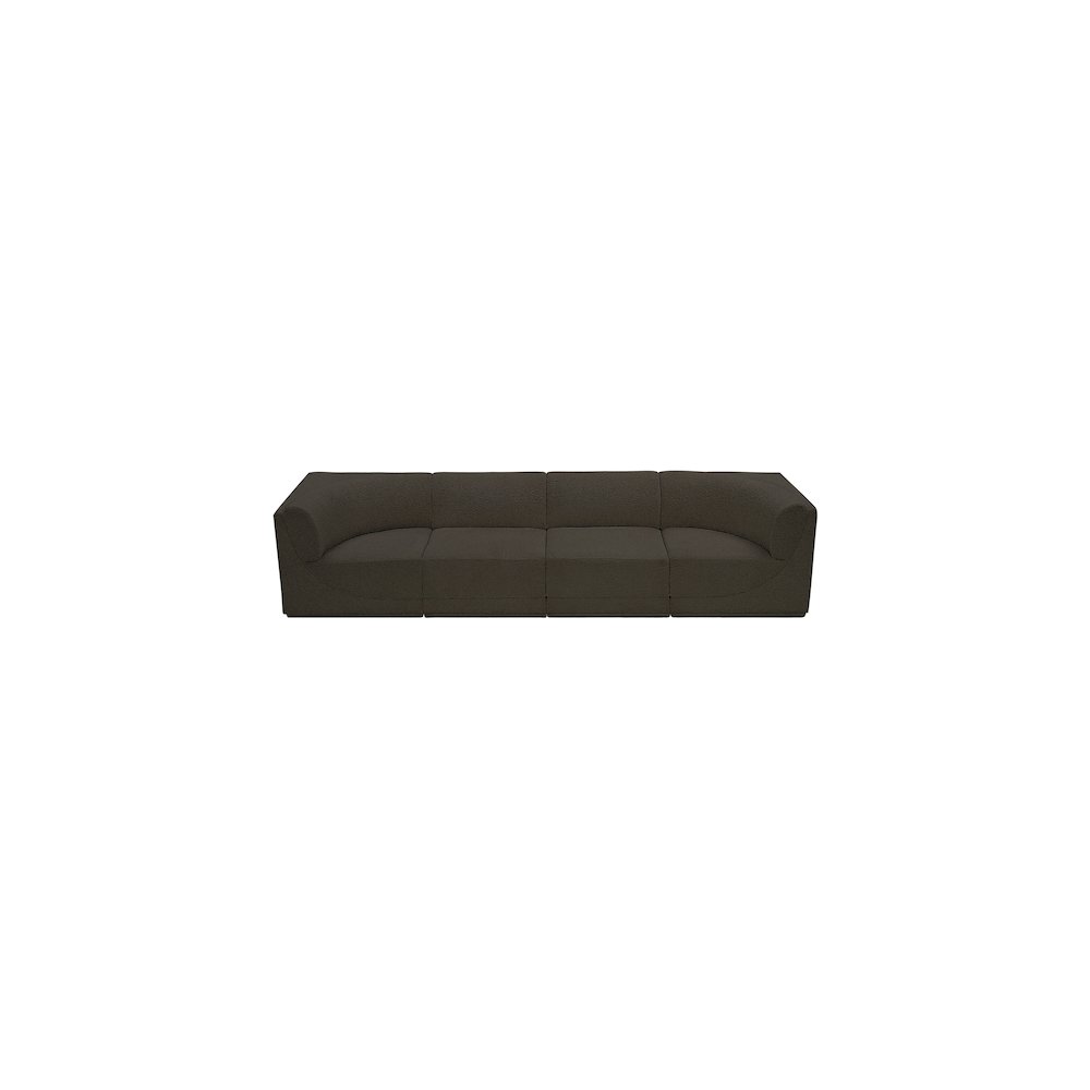 Ollie Brown Boucle Fabric Modular Sofa