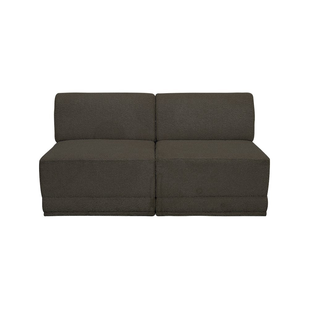 Ollie Brown Boucle Fabric Modular Sofa