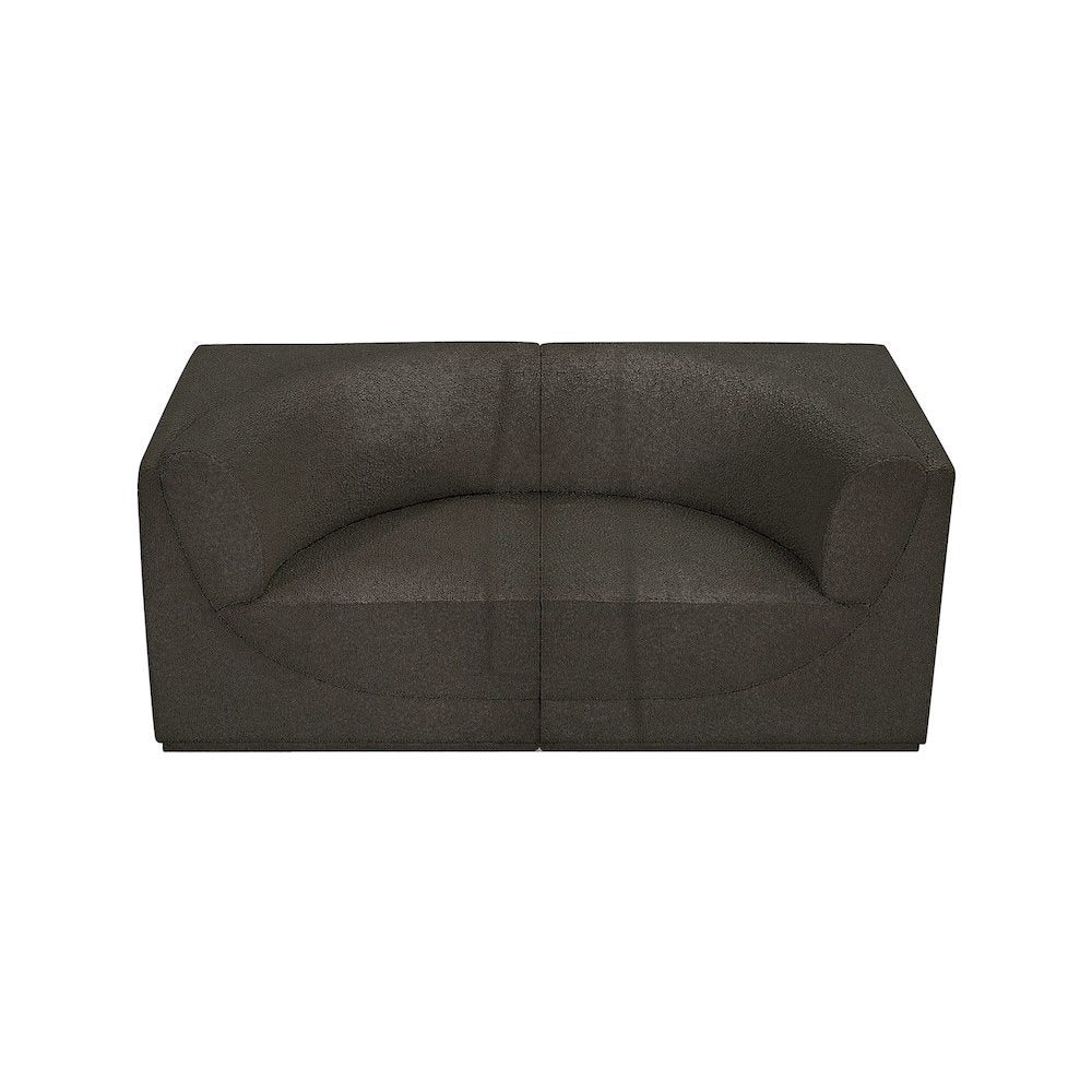 Ollie Brown Boucle Fabric Modular Sofa