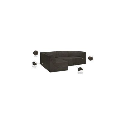 Ollie Brown Boucle Fabric Modular Sectional