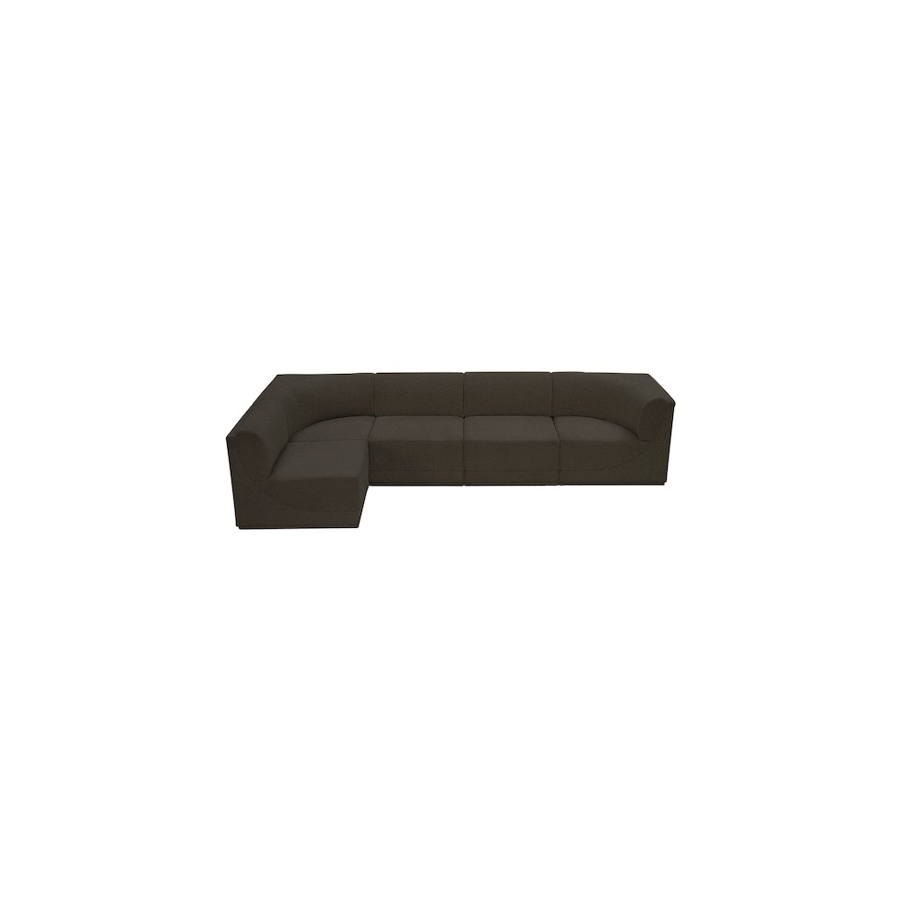 Ollie Brown Boucle Fabric Modular Sectional