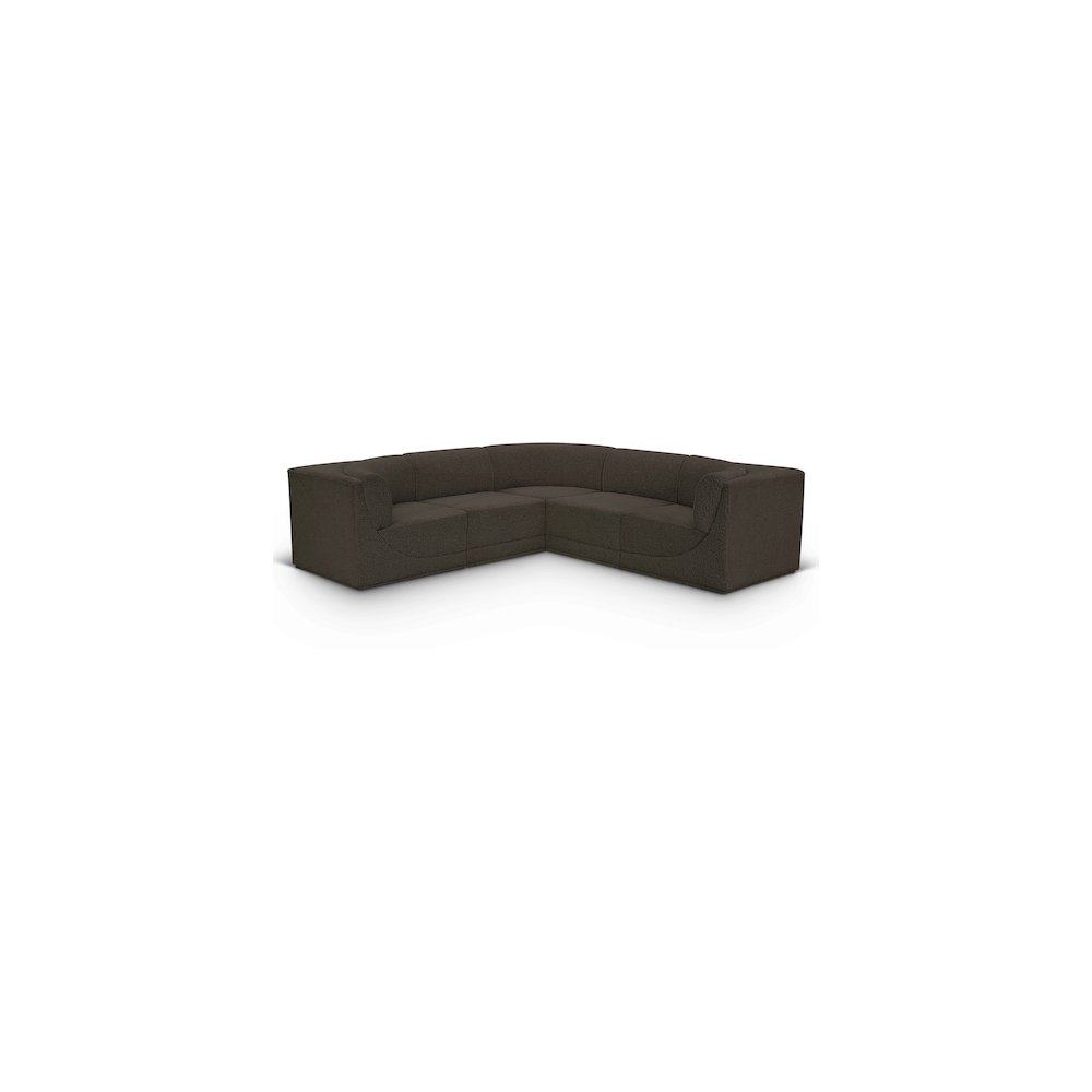 Ollie Brown Boucle Fabric Modular Sectional