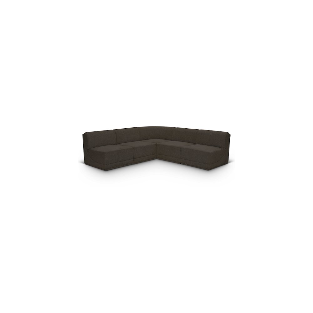Ollie Brown Boucle Fabric Modular Sectional