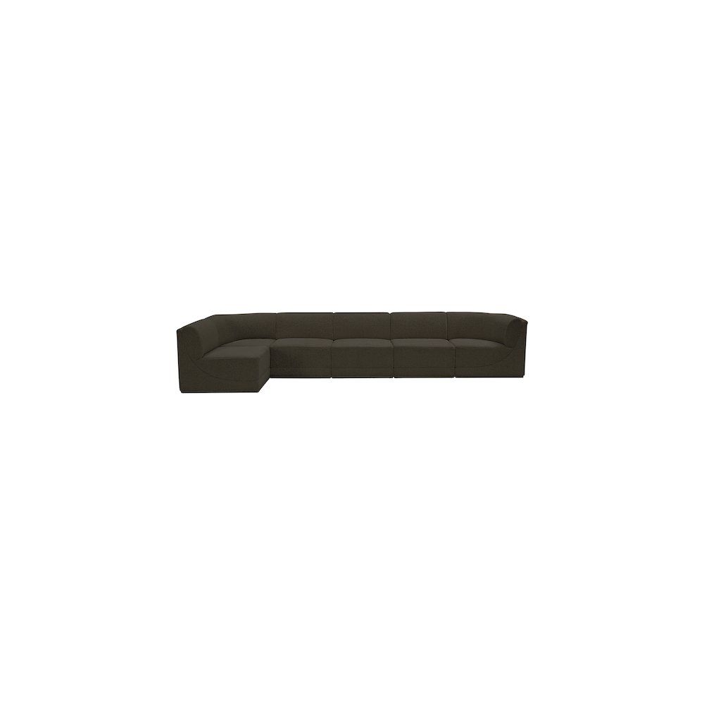 Ollie Brown Boucle Fabric Modular Sectional