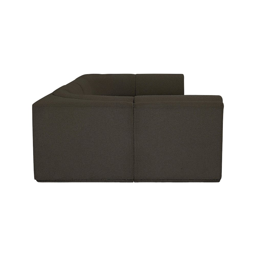 Ollie Brown Boucle Fabric Modular Sectional