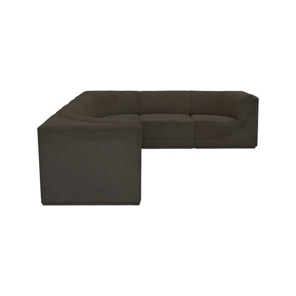 Ollie Brown Boucle Fabric Modular Sectional