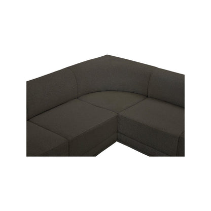 Ollie Brown Boucle Fabric Modular Sectional