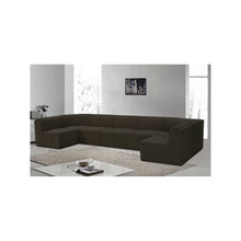 Ollie Brown Boucle Fabric Modular Sectional