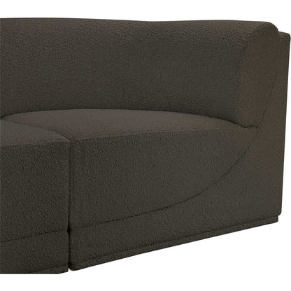 Ollie Brown Boucle Fabric Modular Sectional