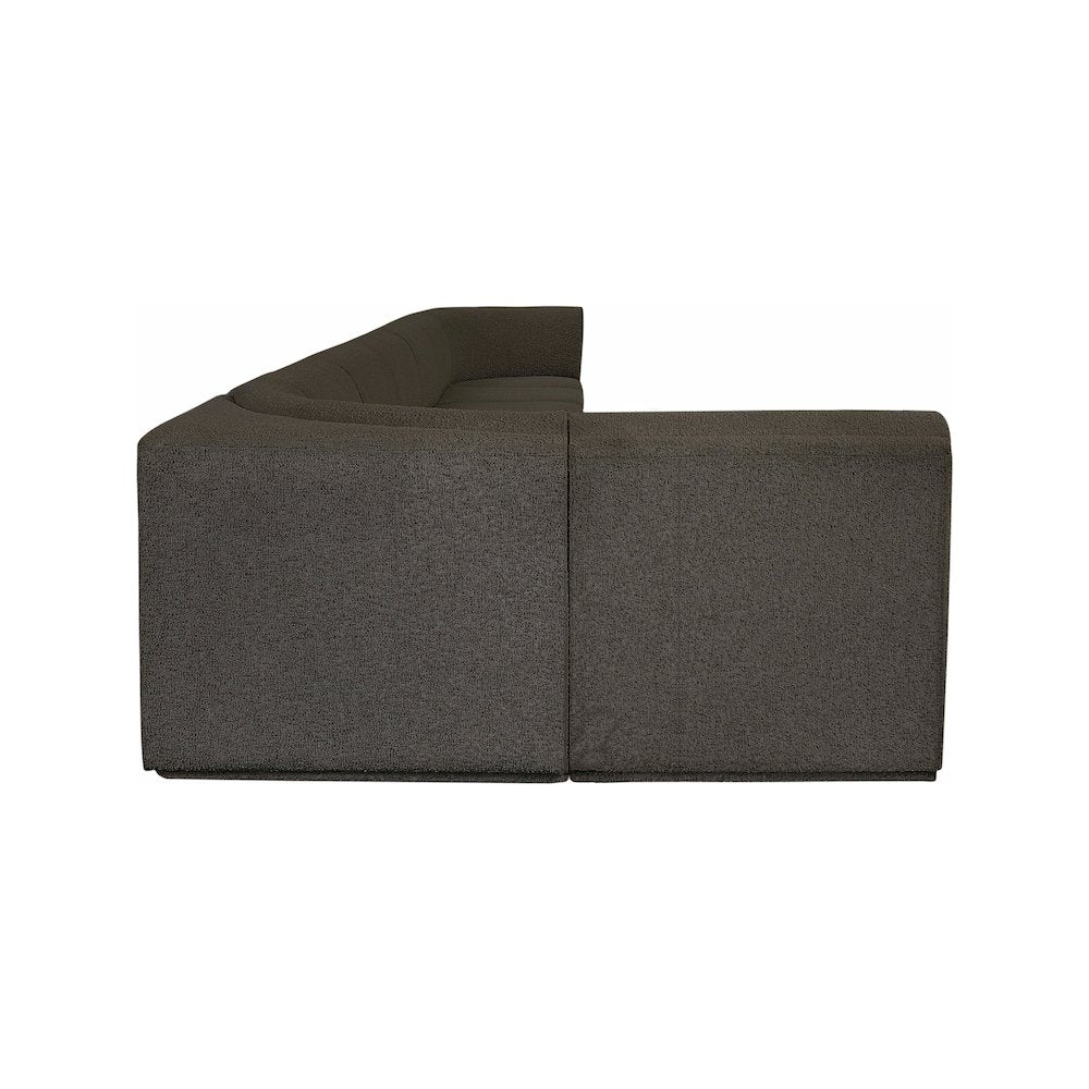 Ollie Brown Boucle Fabric Modular Sectional
