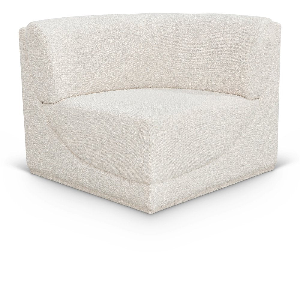 Ollie Cream Boucle Fabric Corner