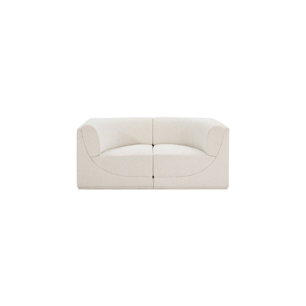 Ollie Cream Boucle Fabric Modular Sofa