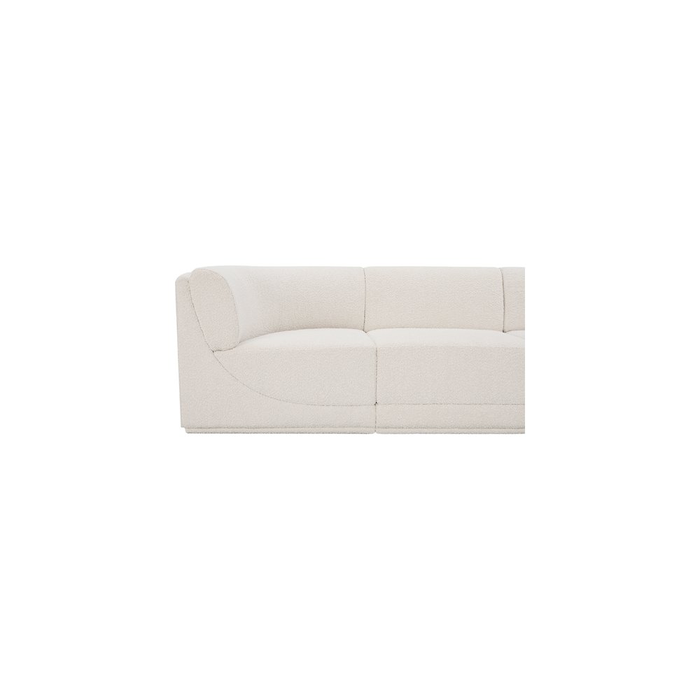 Ollie Cream Boucle Fabric Modular Sectional