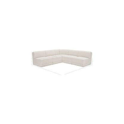 Ollie Cream Boucle Fabric Modular Sectional