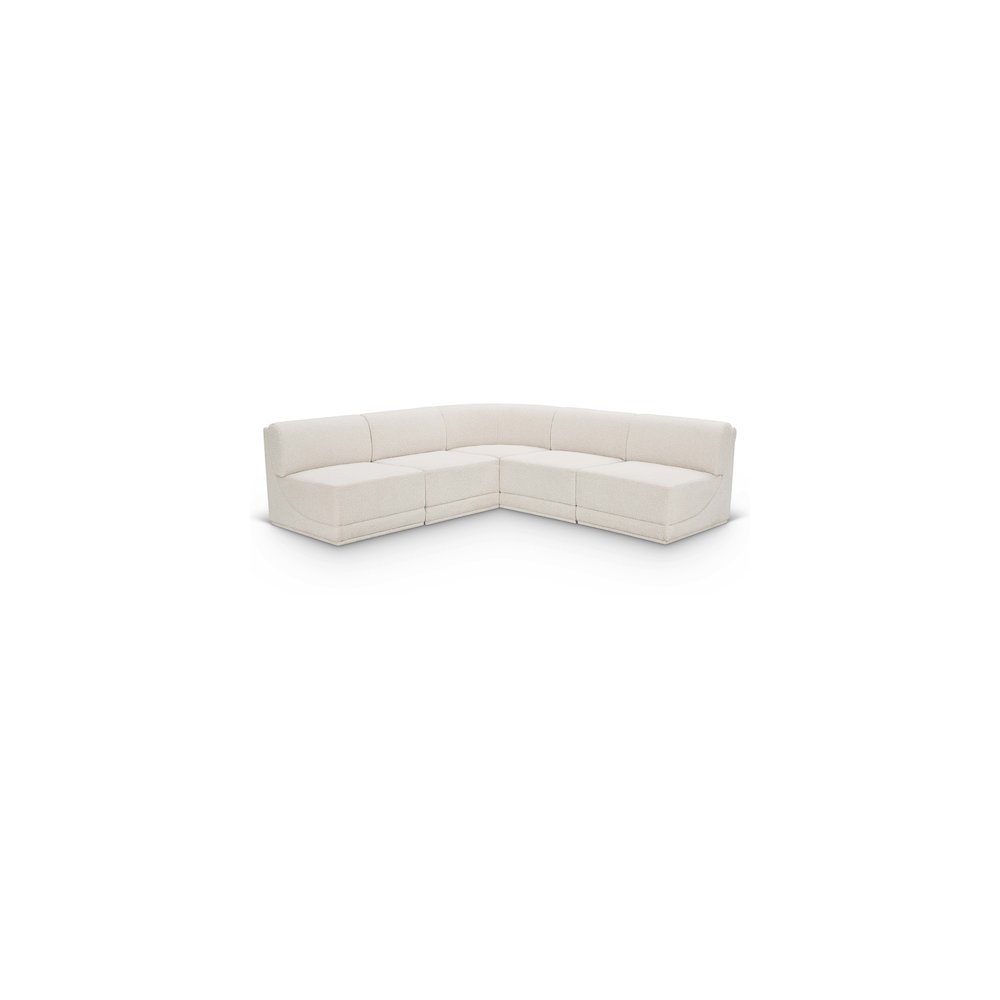 Ollie Cream Boucle Fabric Modular Sectional