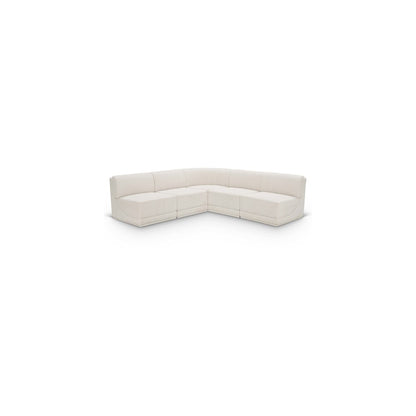Ollie Cream Boucle Fabric Modular Sectional