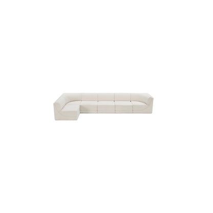 Ollie Cream Boucle Fabric Modular Sectional