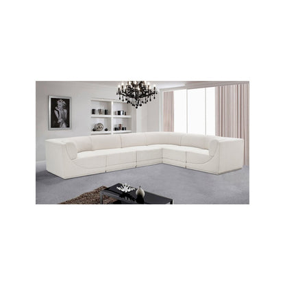 Ollie Cream Boucle Fabric Modular Sectional