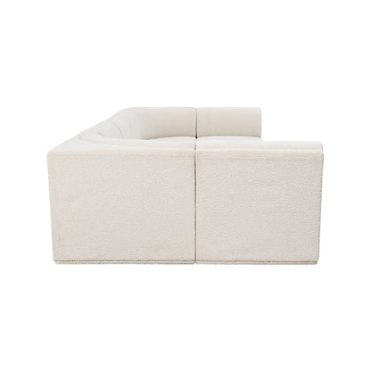 Ollie Cream Boucle Fabric Modular Sectional
