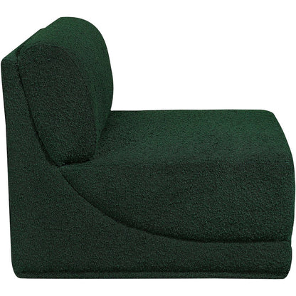 Ollie Green Boucle Fabric Armless
