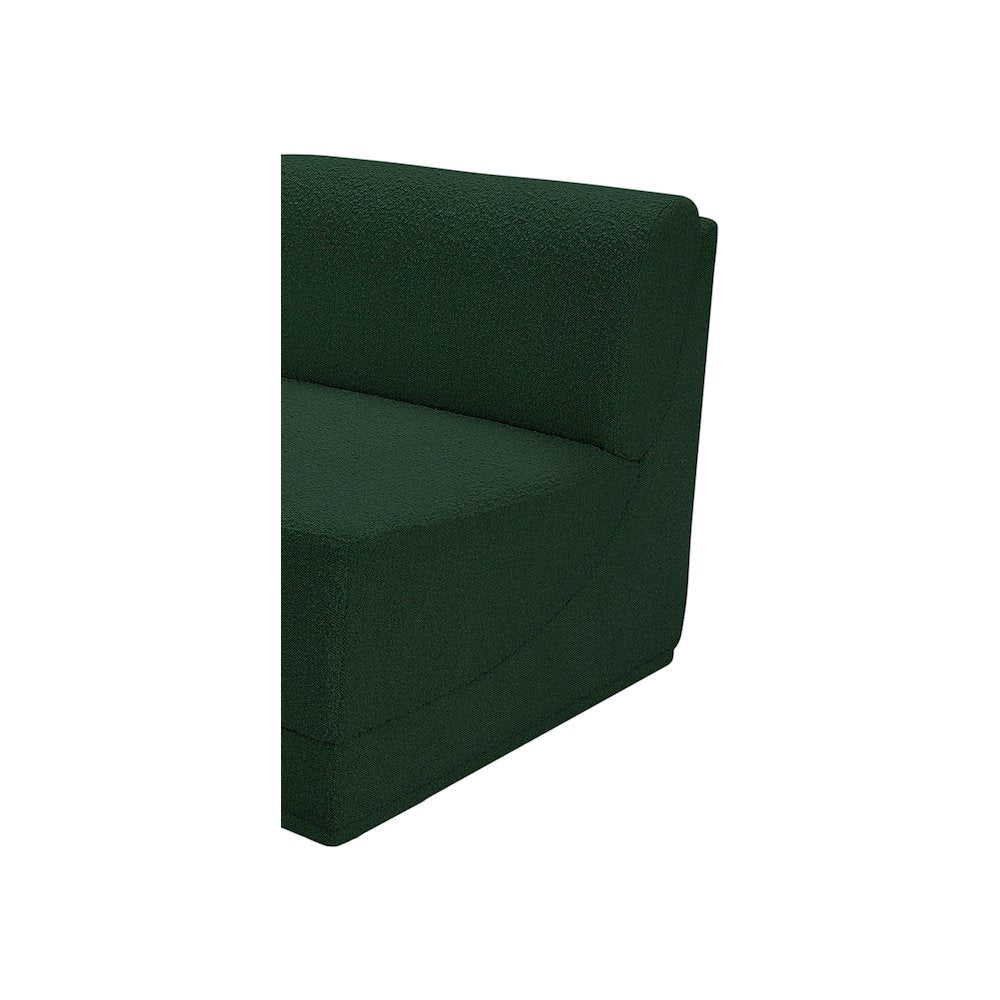 Ollie Green Boucle Fabric Armless