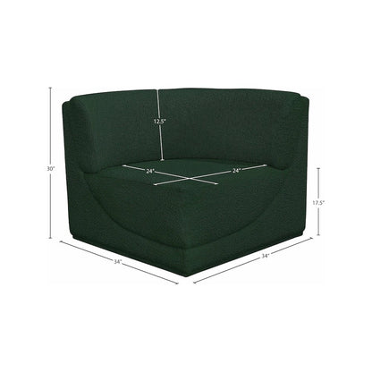 Ollie Green Boucle Fabric Corner