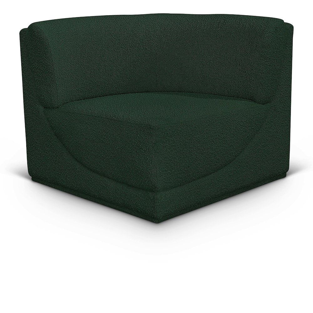 Ollie Green Boucle Fabric Corner