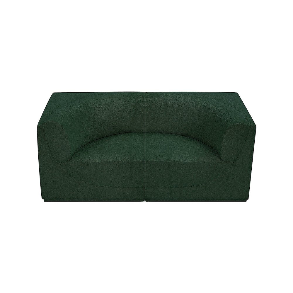 Ollie Green Boucle Fabric Modular Sofa