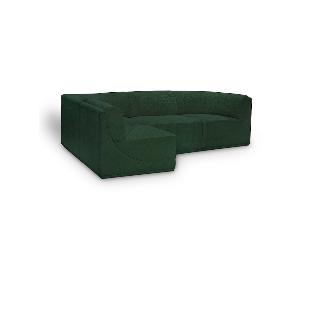 Ollie Green Boucle Fabric Modular Sectional
