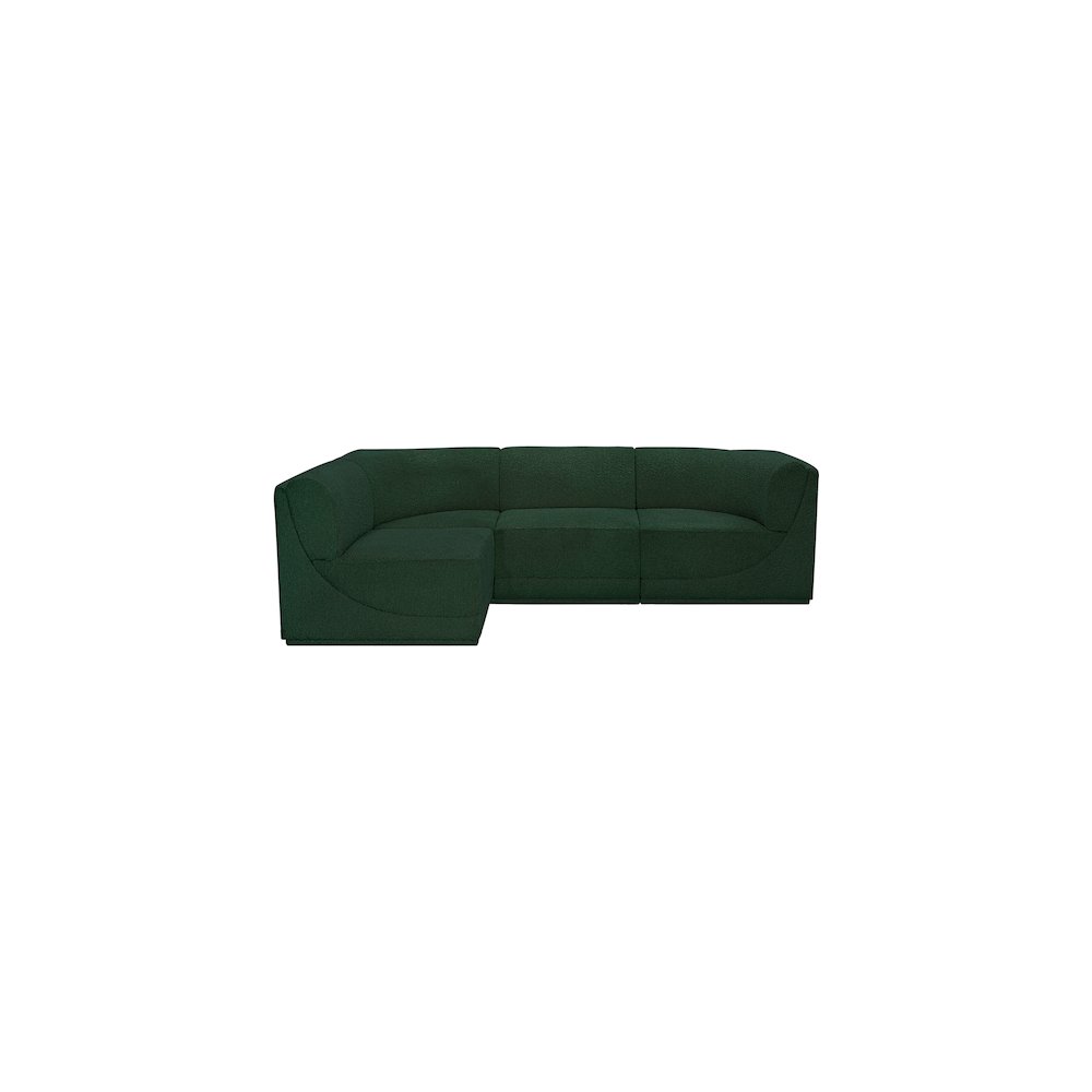 Ollie Green Boucle Fabric Modular Sectional