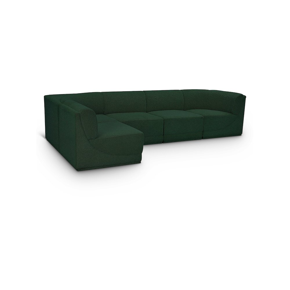 Ollie Green Boucle Fabric Modular Sectional