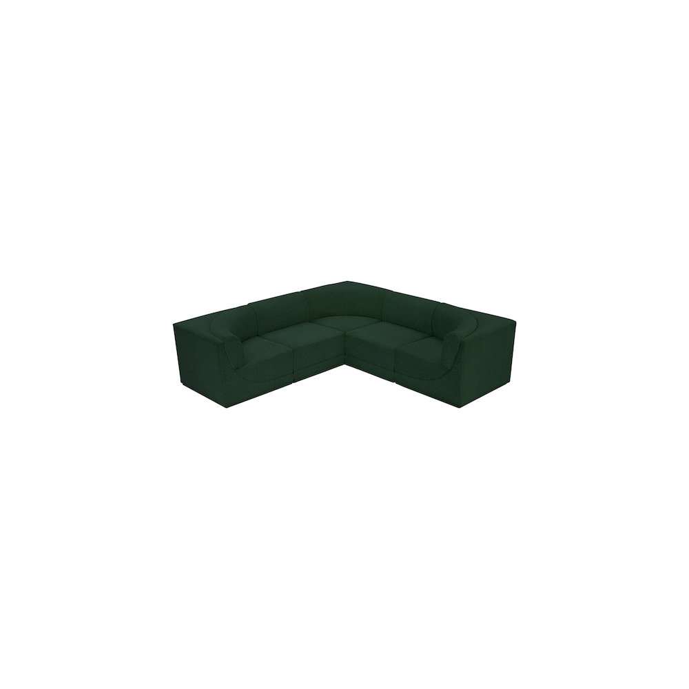 Ollie Green Boucle Fabric Modular Sectional