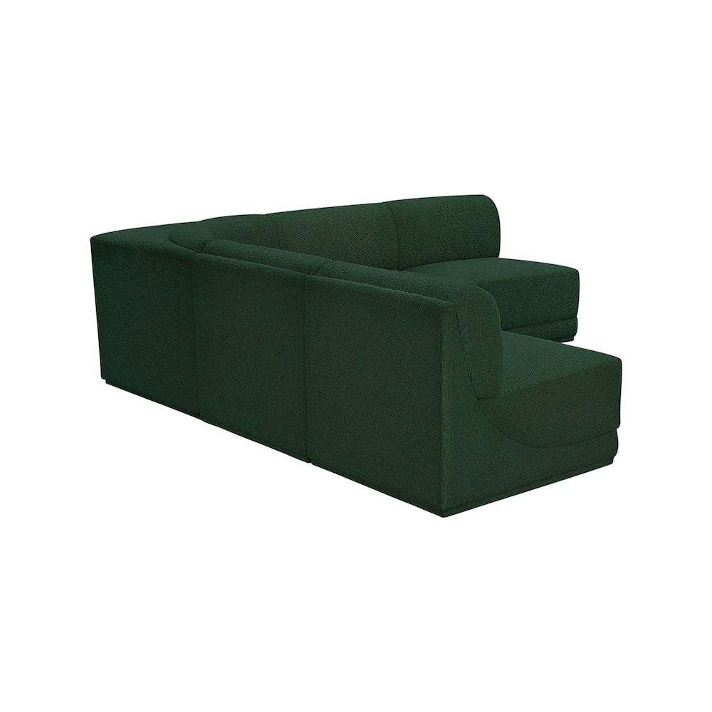 Ollie Green Boucle Fabric Modular Sectional