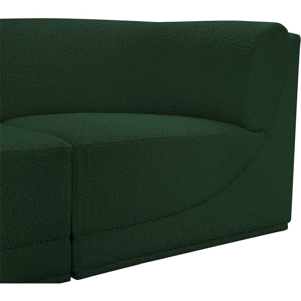 Ollie Green Boucle Fabric Modular Sectional