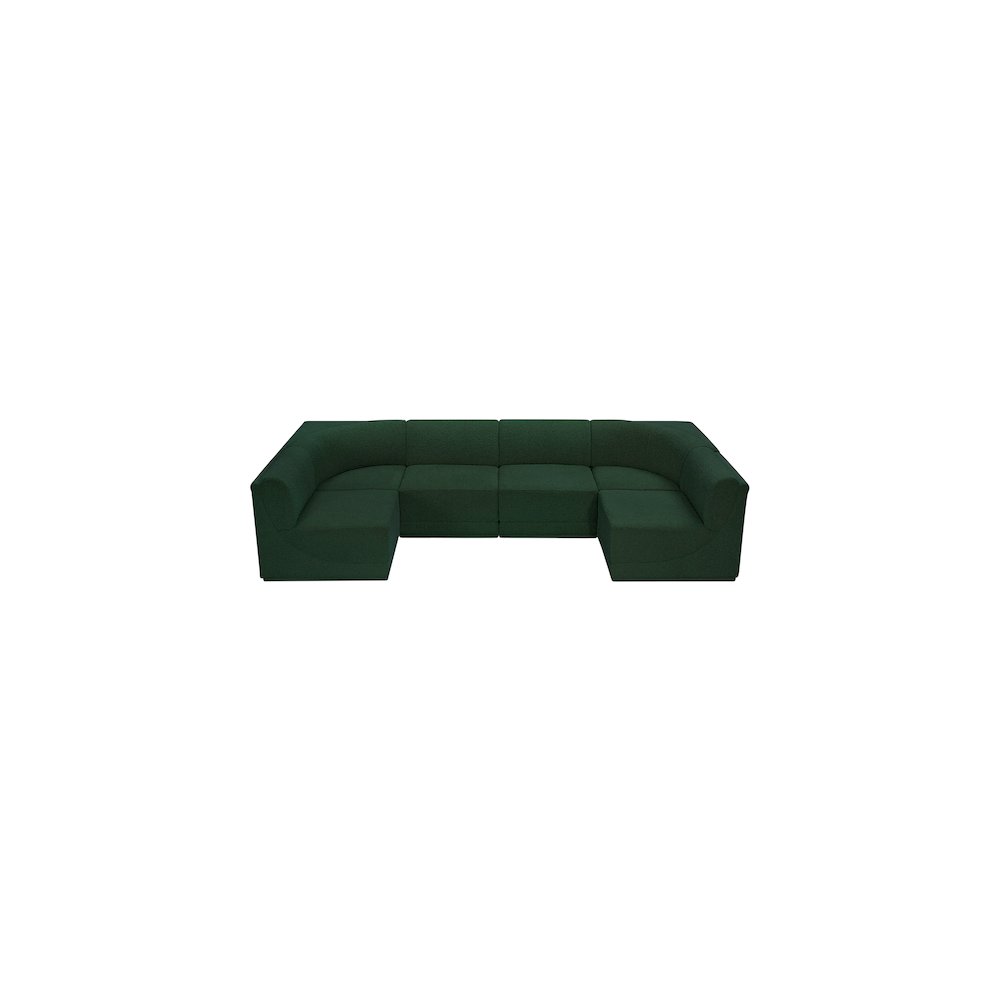 Ollie Green Boucle Fabric Modular Sectional