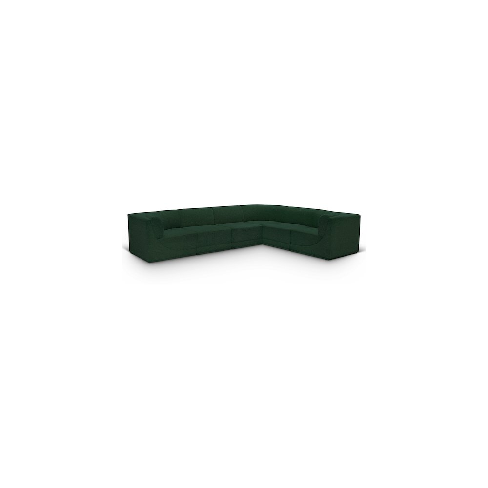 Ollie Green Boucle Fabric Modular Sectional