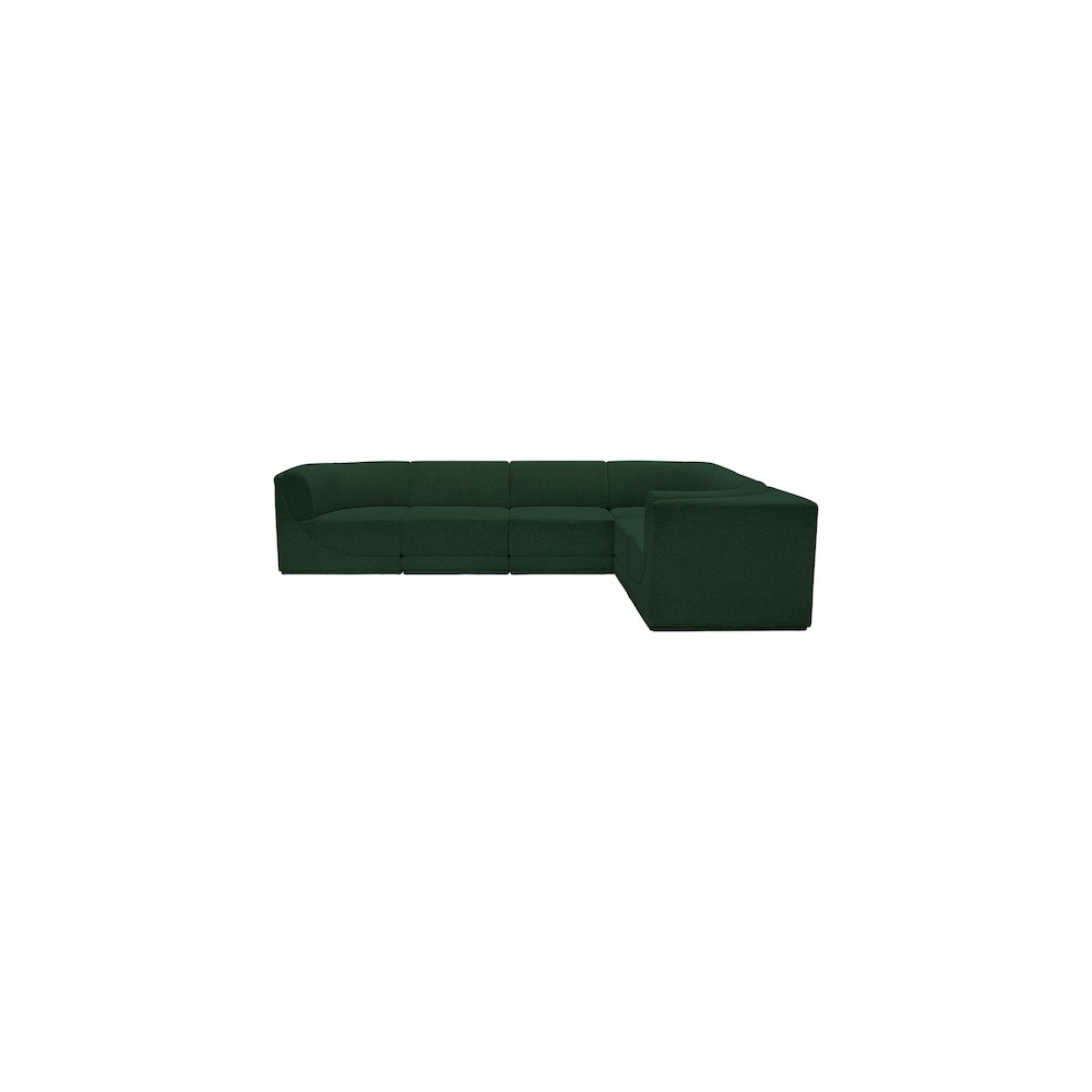 Ollie Green Boucle Fabric Modular Sectional