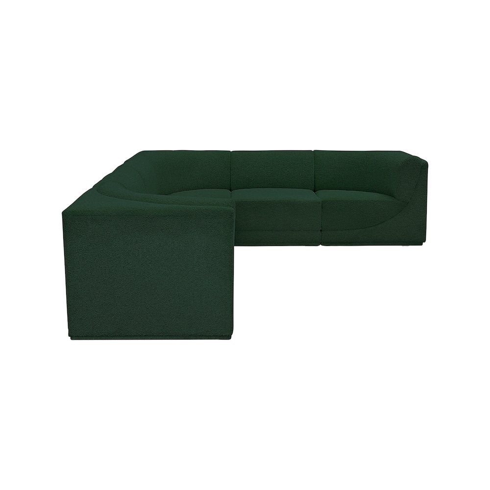 Ollie Green Boucle Fabric Modular Sectional