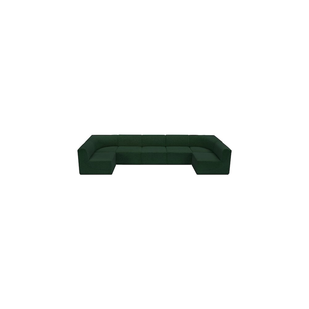 Ollie Green Boucle Fabric Modular Sectional