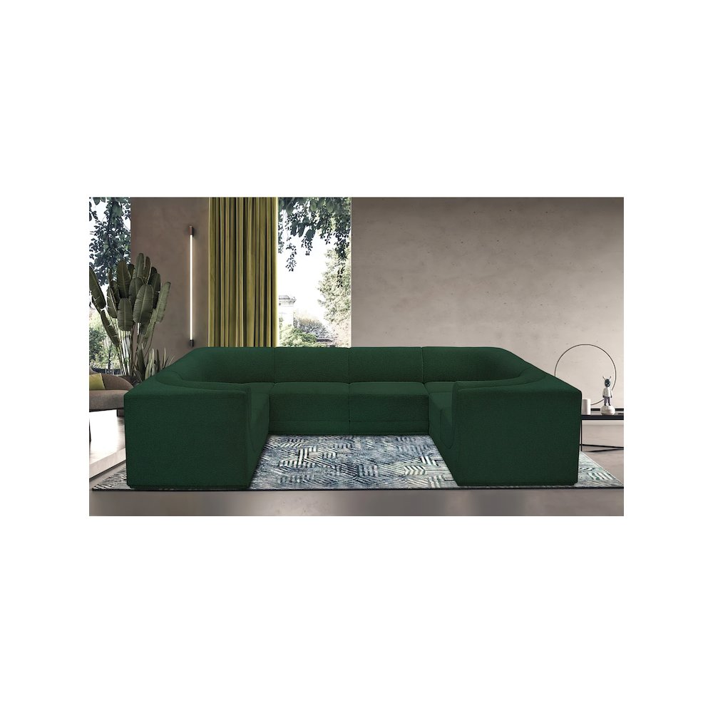 Ollie Green Boucle Fabric Modular Sectional