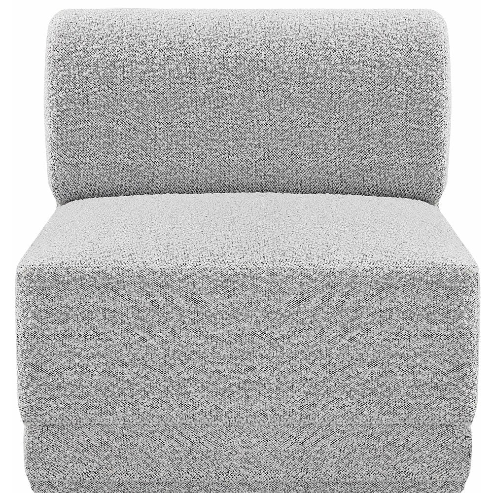 Ollie Grey Boucle Fabric Armless