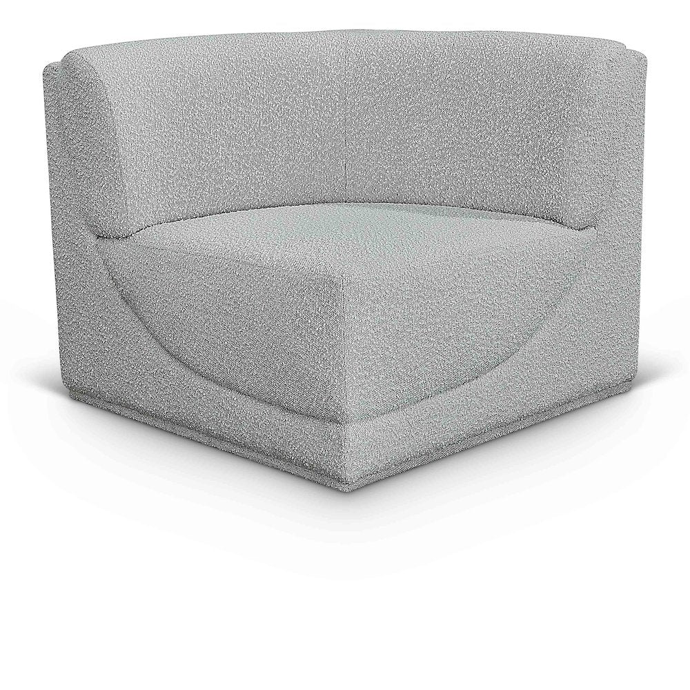 Ollie Grey Boucle Fabric Corner
