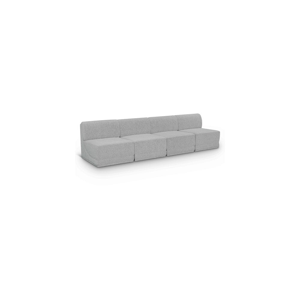 Ollie Grey Boucle Fabric Modular Sofa