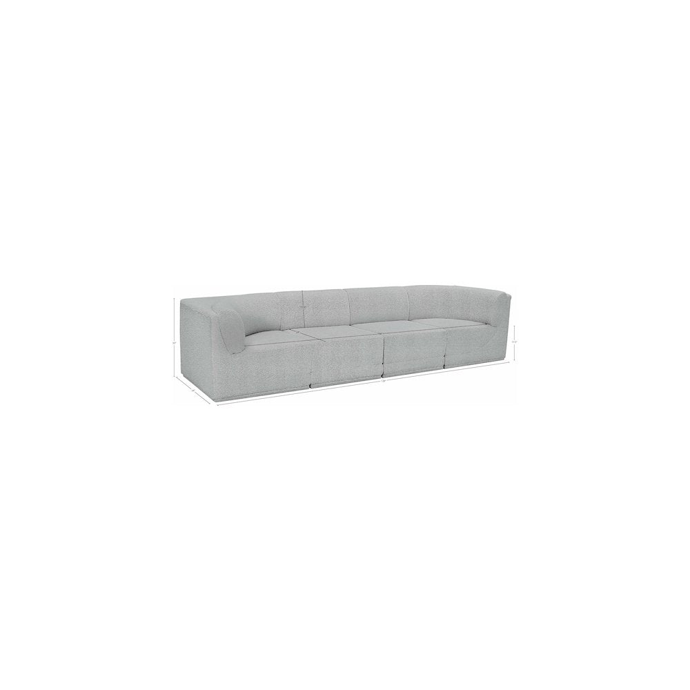 Ollie Grey Boucle Fabric Modular Sofa