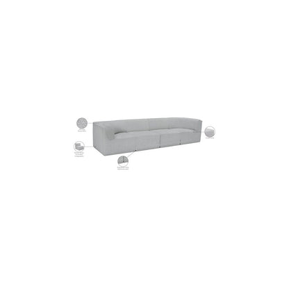 Ollie Grey Boucle Fabric Modular Sofa